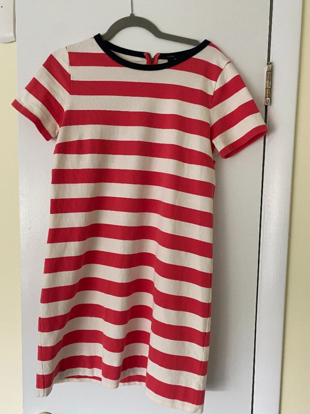 VGUC J. Crew Raspberry Pink Striped Dress S